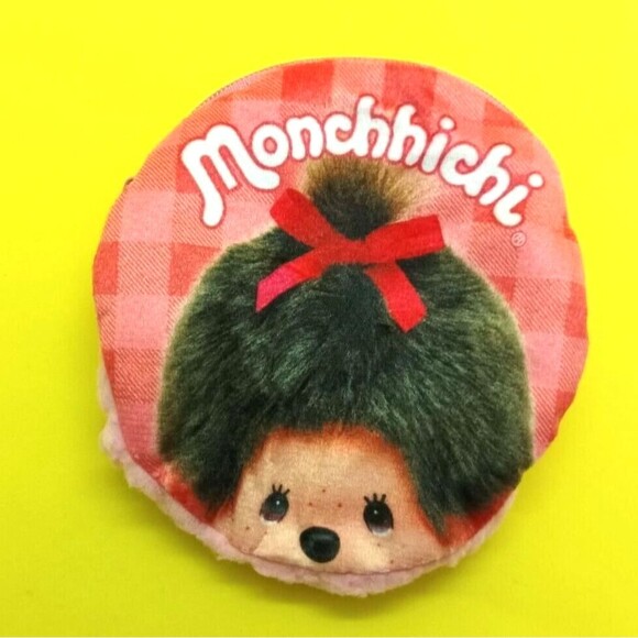 Monchhichi Round Fluffy Small Pouch - Picture 4 of 5